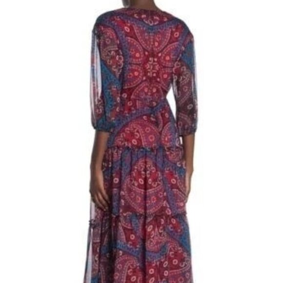 TAYLOR DRESS-PAISLEY CHIFFON-BOHO-Hippie Vibe-Size 4-NEW WITH TAGS - Picture 3 of 4